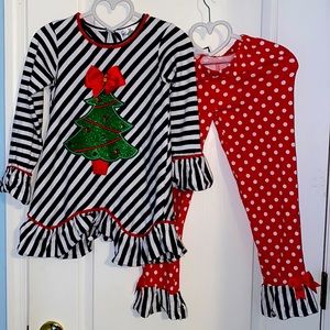 Rare Editions Christmas Matching Outfit Set